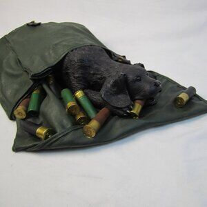 Ducks Unlimited Bradford Williams 2003 Black Lab Dog In Ammo Bag Statue 20"